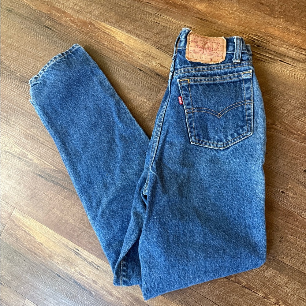 Levi's Blue Denim Jeans with Leather Patch